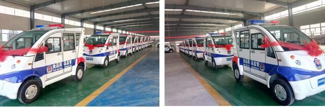 躍迪電動巡邏車批量發(fā)往湖北助力當?shù)厥乘幯膊閳?zhí)法